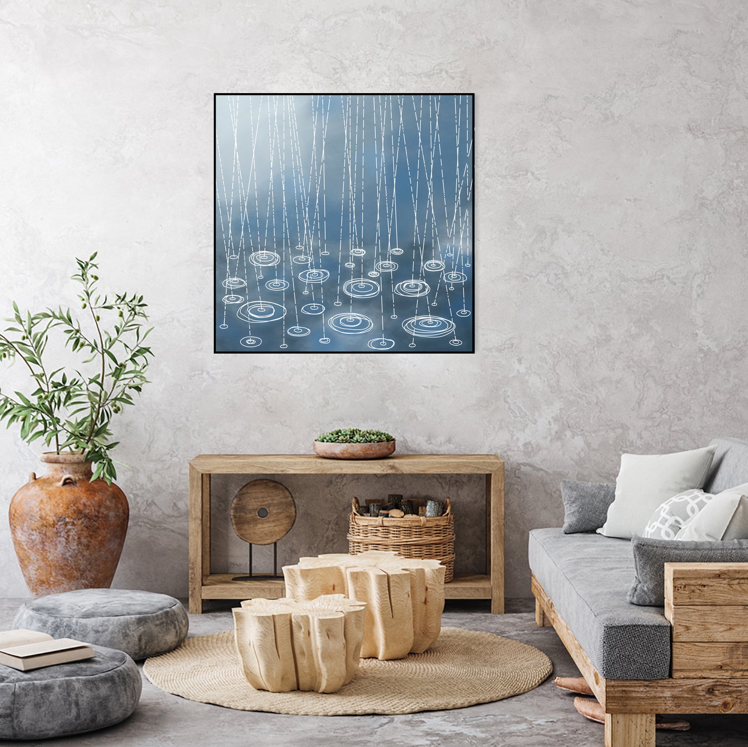 Another Rainy Day by Nic Squirrell on GIANT ART - blue digital painting