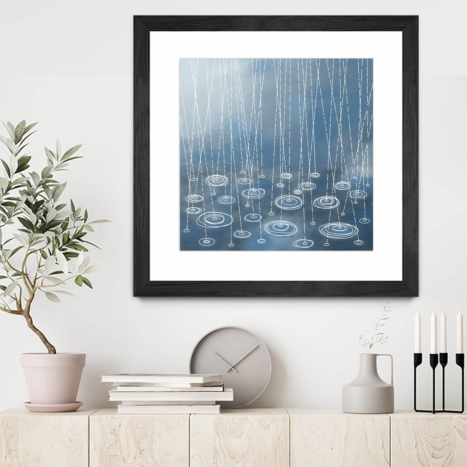 Another Rainy Day by Nic Squirrell on GIANT ART - blue digital painting