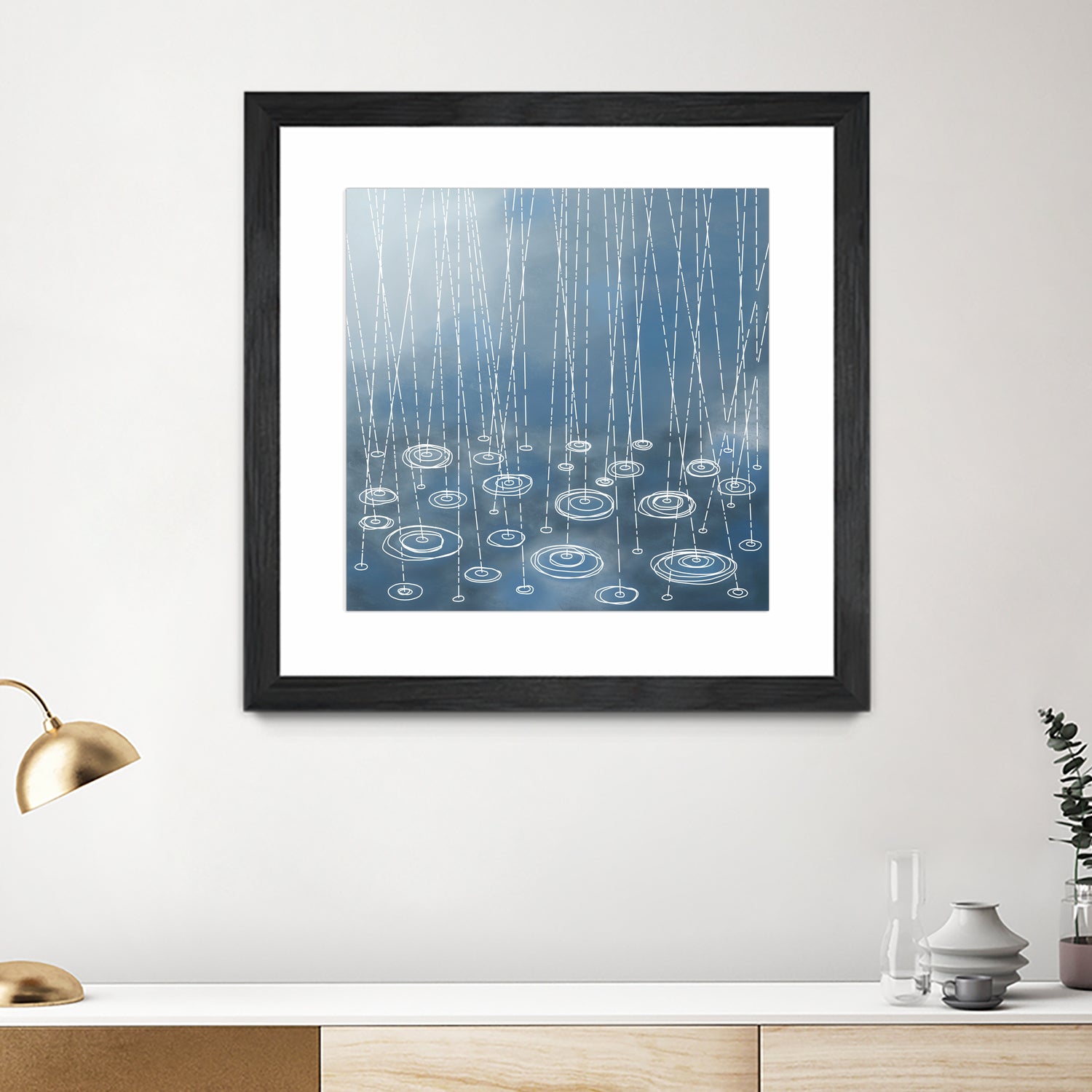 Another Rainy Day by Nic Squirrell on GIANT ART - blue digital painting