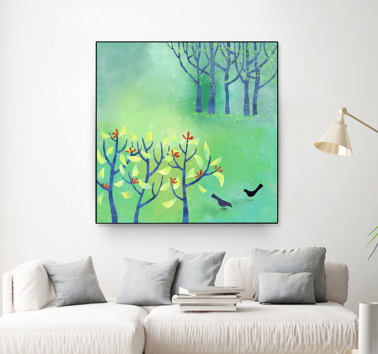 April Landscape by Nic Squirrell on GIANT ART - green digital painting