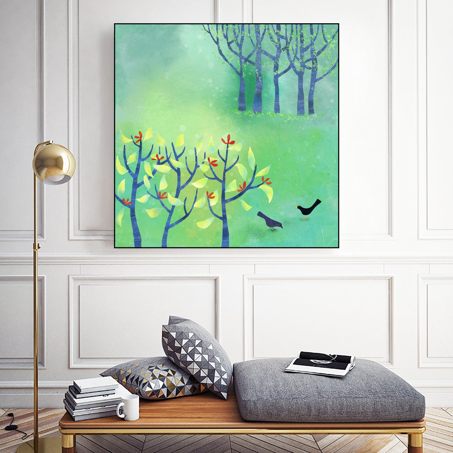 April Landscape by Nic Squirrell on GIANT ART - green digital painting