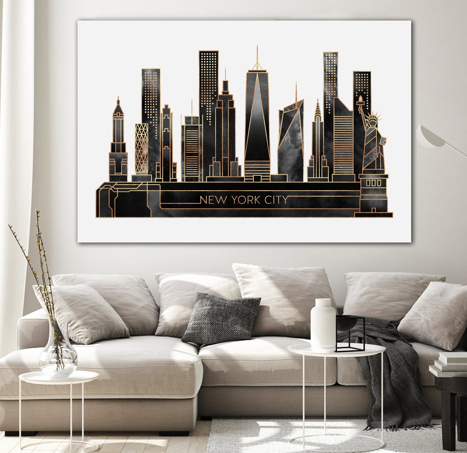 NYC - Black by Elisabeth Fredriksson on GIANT ART - black digital painting