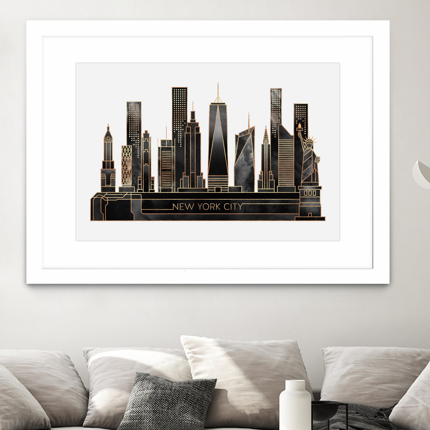 NYC - Black by Elisabeth Fredriksson on GIANT ART - black digital painting