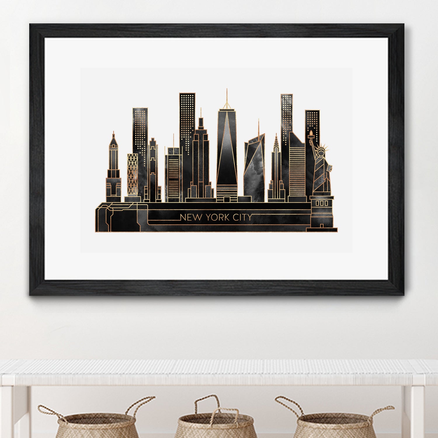 NYC - Black by Elisabeth Fredriksson on GIANT ART - black digital painting