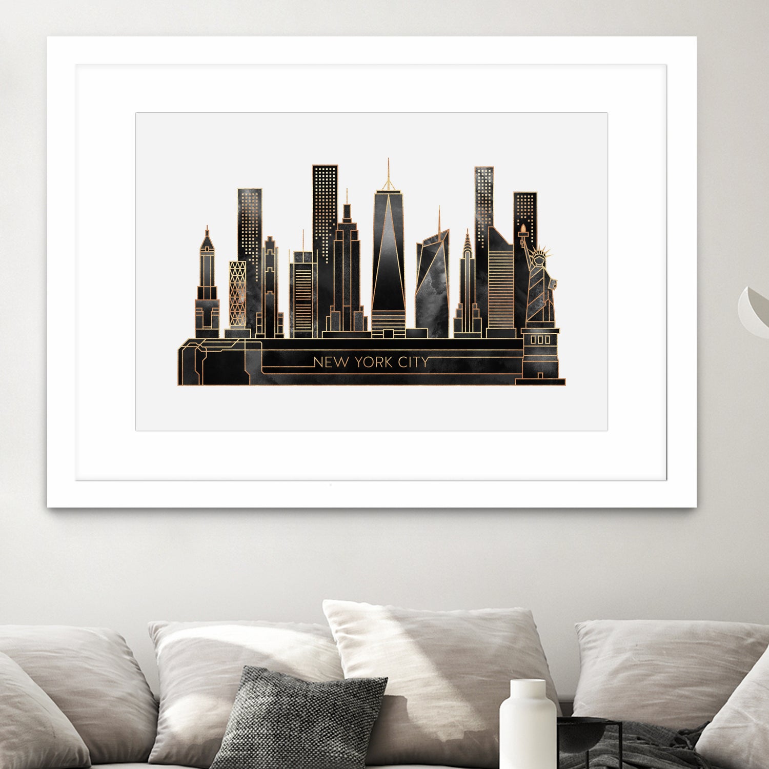 NYC - Black by Elisabeth Fredriksson on GIANT ART - black digital painting