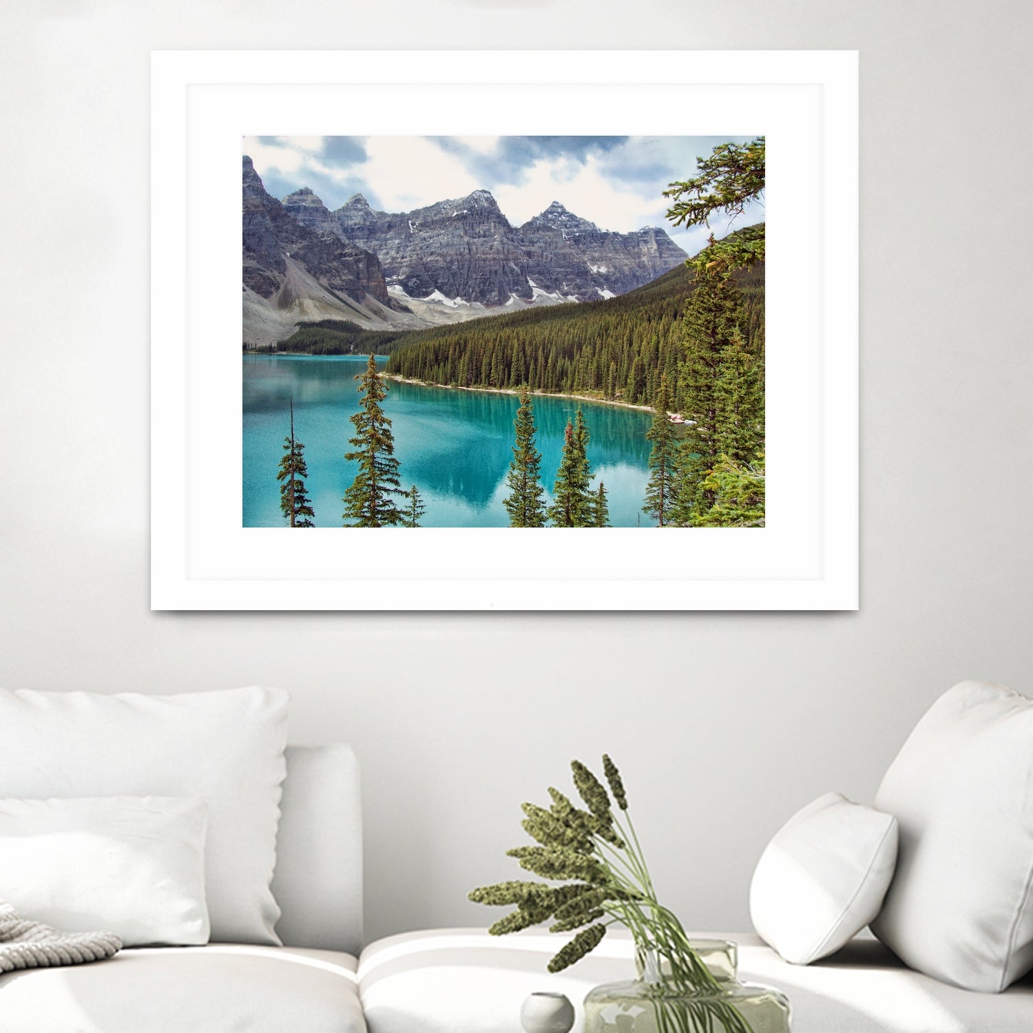 Moraine Lake Canada by Lynn Bolt on GIANT ART - blue photo illustration