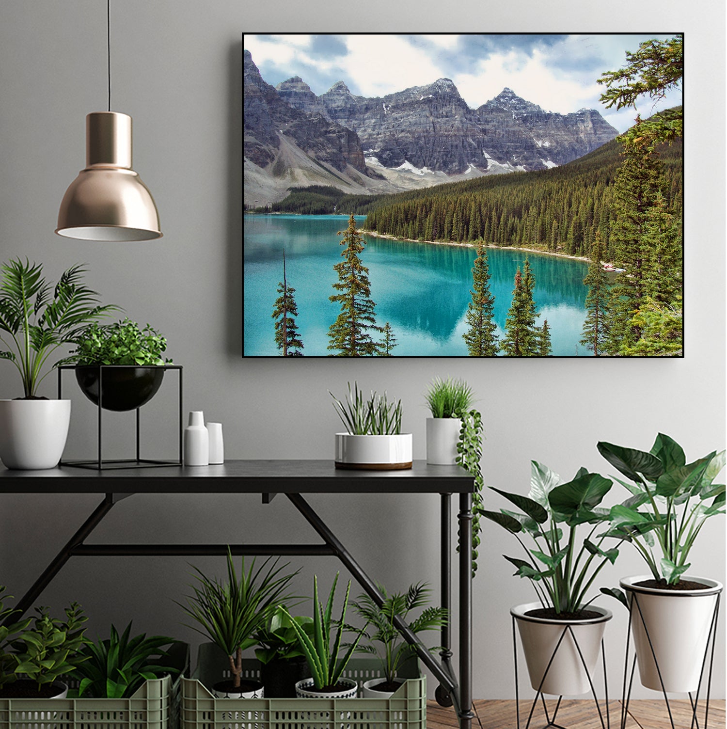 Moraine Lake Canada by Lynn Bolt on GIANT ART - blue photo illustration