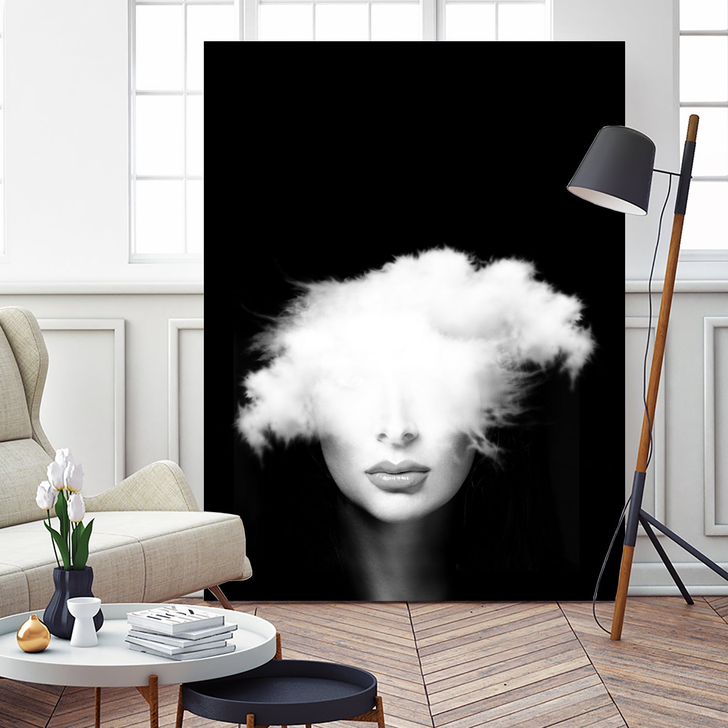 Head in the clouds by Tania Amrein on GIANT ART - black mixed media