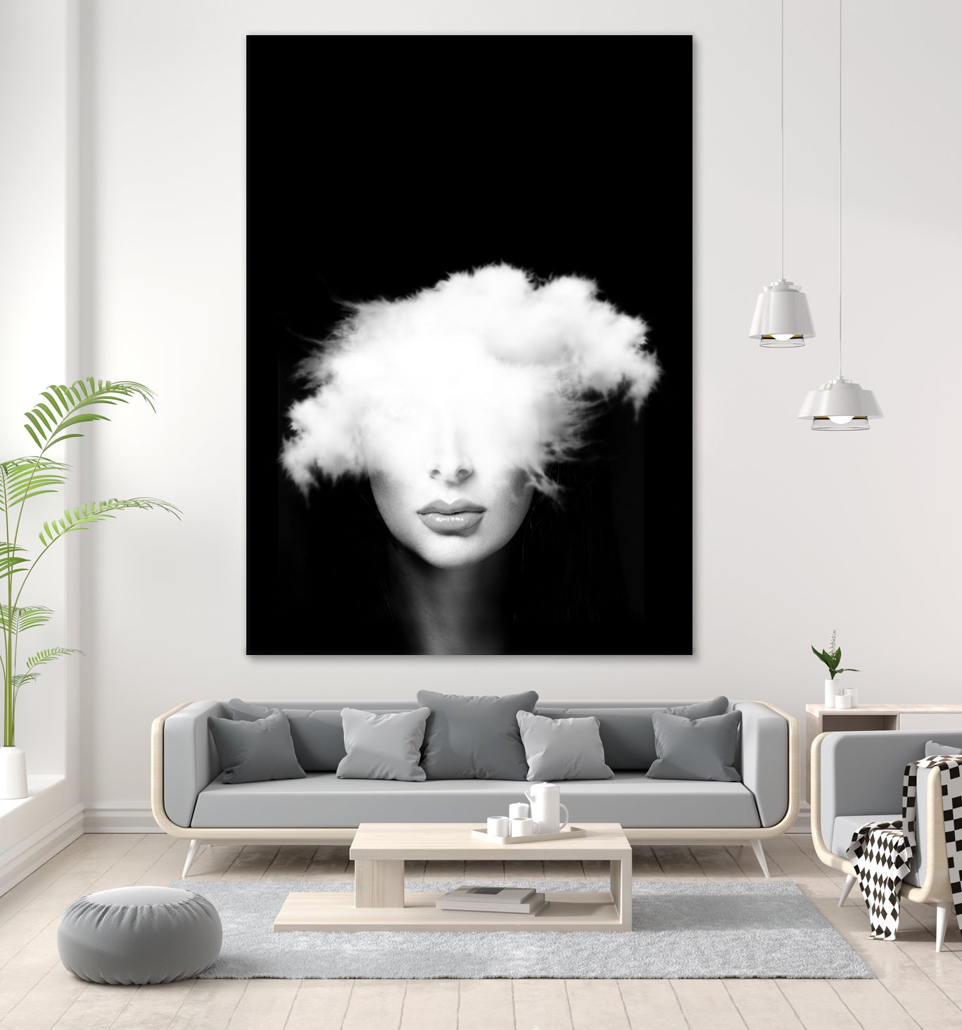 Head in the clouds by Tania Amrein on GIANT ART - black mixed media