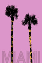 Graphic Art PALM TREES MIAMI | pink by Melanie Viola on GIANT ART - pink vector illustration