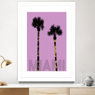 Graphic Art PALM TREES MIAMI | pink by Melanie Viola on GIANT ART - pink vector illustration