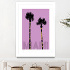 Graphic Art PALM TREES MIAMI | pink by Melanie Viola on GIANT ART - pink vector illustration