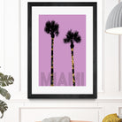 Graphic Art PALM TREES MIAMI | pink by Melanie Viola on GIANT ART - pink vector illustration