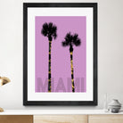 Graphic Art PALM TREES MIAMI | pink by Melanie Viola on GIANT ART - pink vector illustration