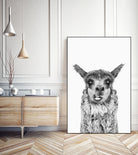 Happy Llama by Kathrin Pienaar on GIANT ART - gray photo manipulation