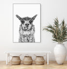 Happy Llama by Kathrin Pienaar on GIANT ART - gray photo manipulation