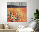 Blackthorn Blossom Landscape by Nic Squirrell on GIANT ART - orange digital painting