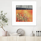 Blackthorn Blossom Landscape by Nic Squirrell on GIANT ART - orange digital painting