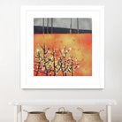 Blackthorn Blossom Landscape by Nic Squirrell on GIANT ART - orange digital painting