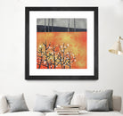 Blackthorn Blossom Landscape by Nic Squirrell on GIANT ART - orange digital painting