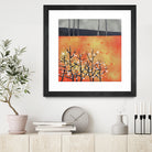 Blackthorn Blossom Landscape by Nic Squirrell on GIANT ART - orange digital painting