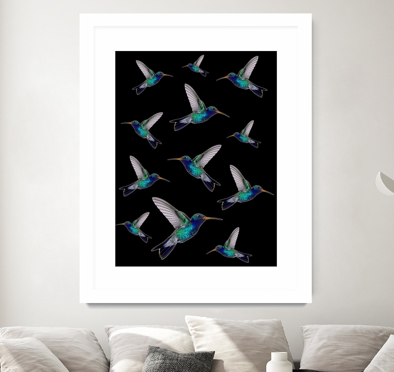 hummingbird pattern by Kiki Castel on GIANT ART - green vector illustration