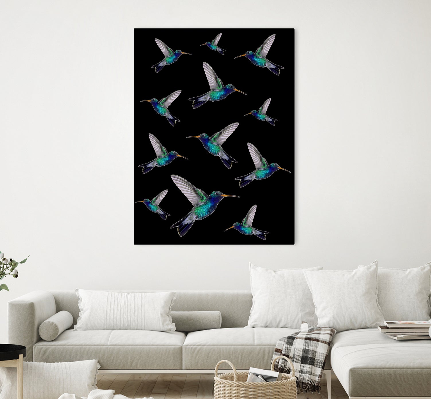 hummingbird pattern by Kiki Castel on GIANT ART - green vector illustration