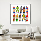 Super Hero Butts by Winston Chiu on GIANT ART - white digital drawing