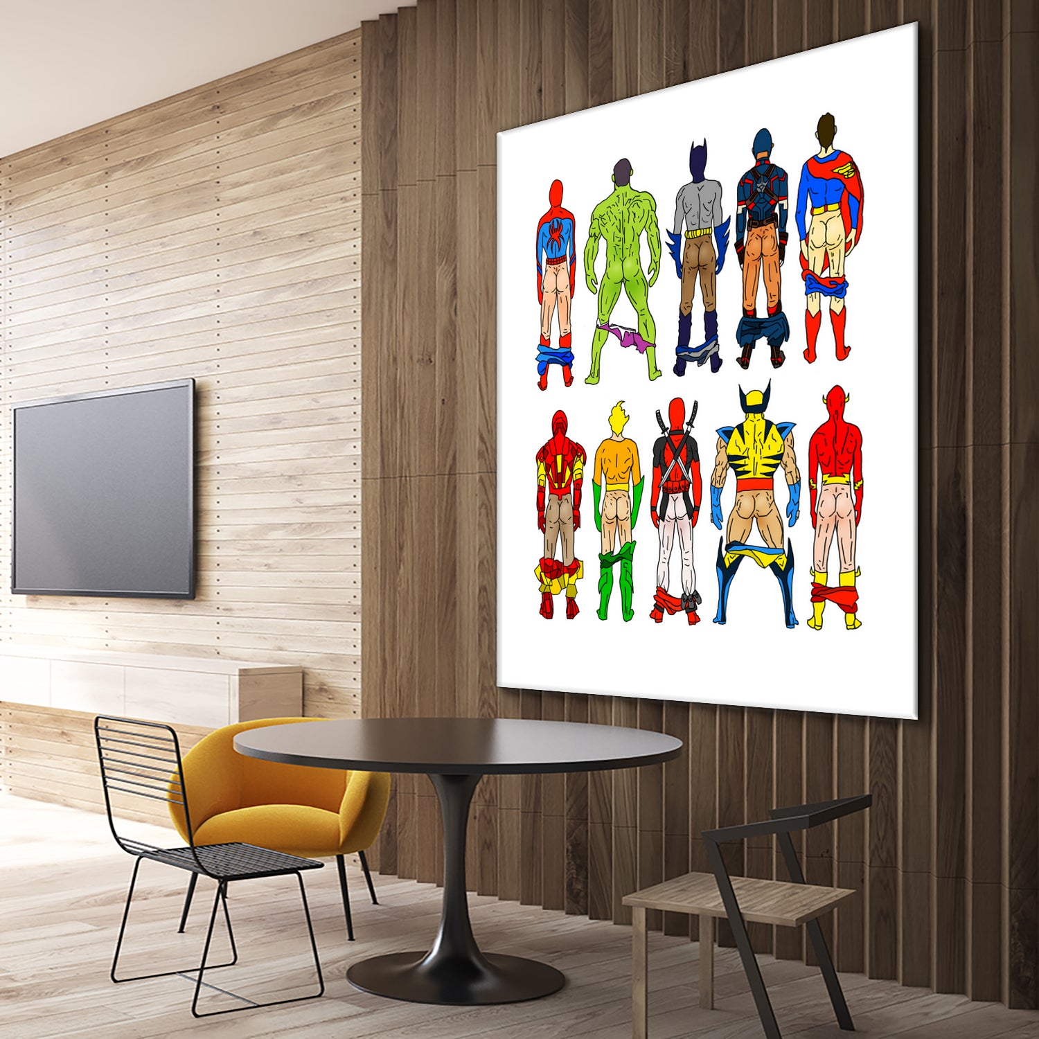 Super Hero Butts by Winston Chiu on GIANT ART - white digital drawing