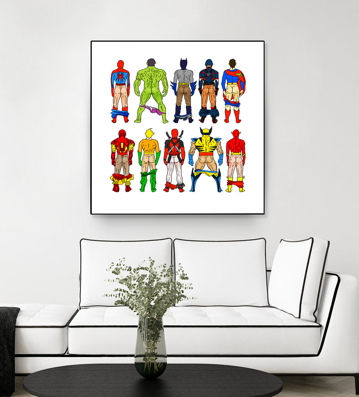 Super Hero Butts by Winston Chiu on GIANT ART - white digital drawing