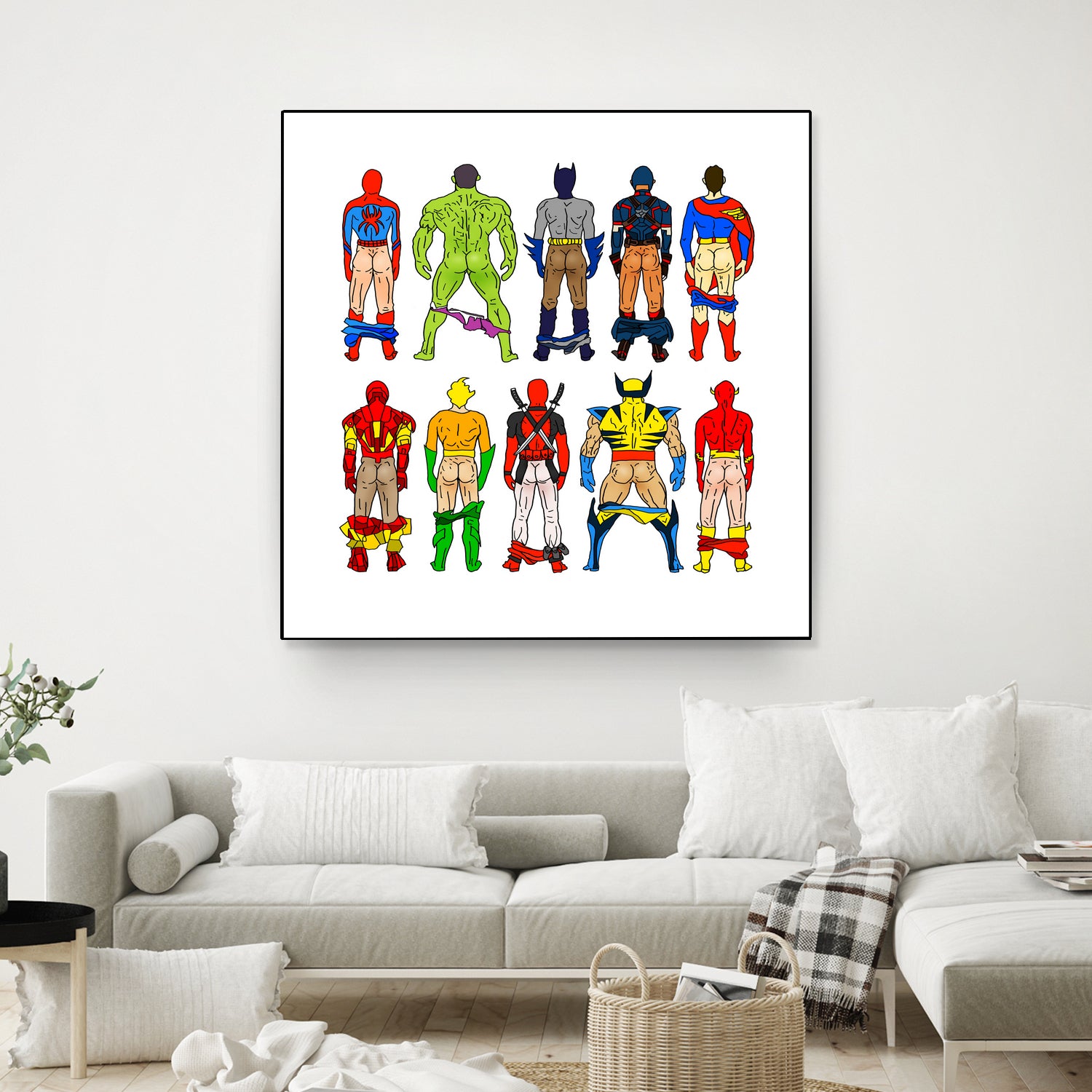 Super Hero Butts by Winston Chiu on GIANT ART - white digital drawing