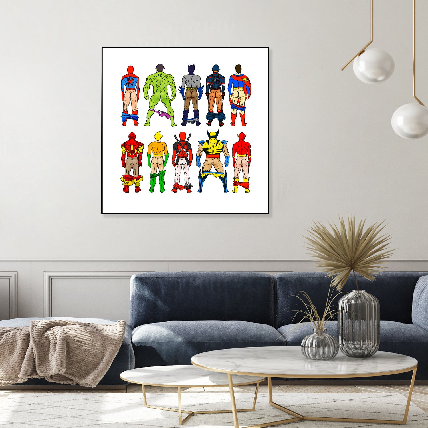 Super Hero Butts by Winston Chiu on GIANT ART - white digital drawing