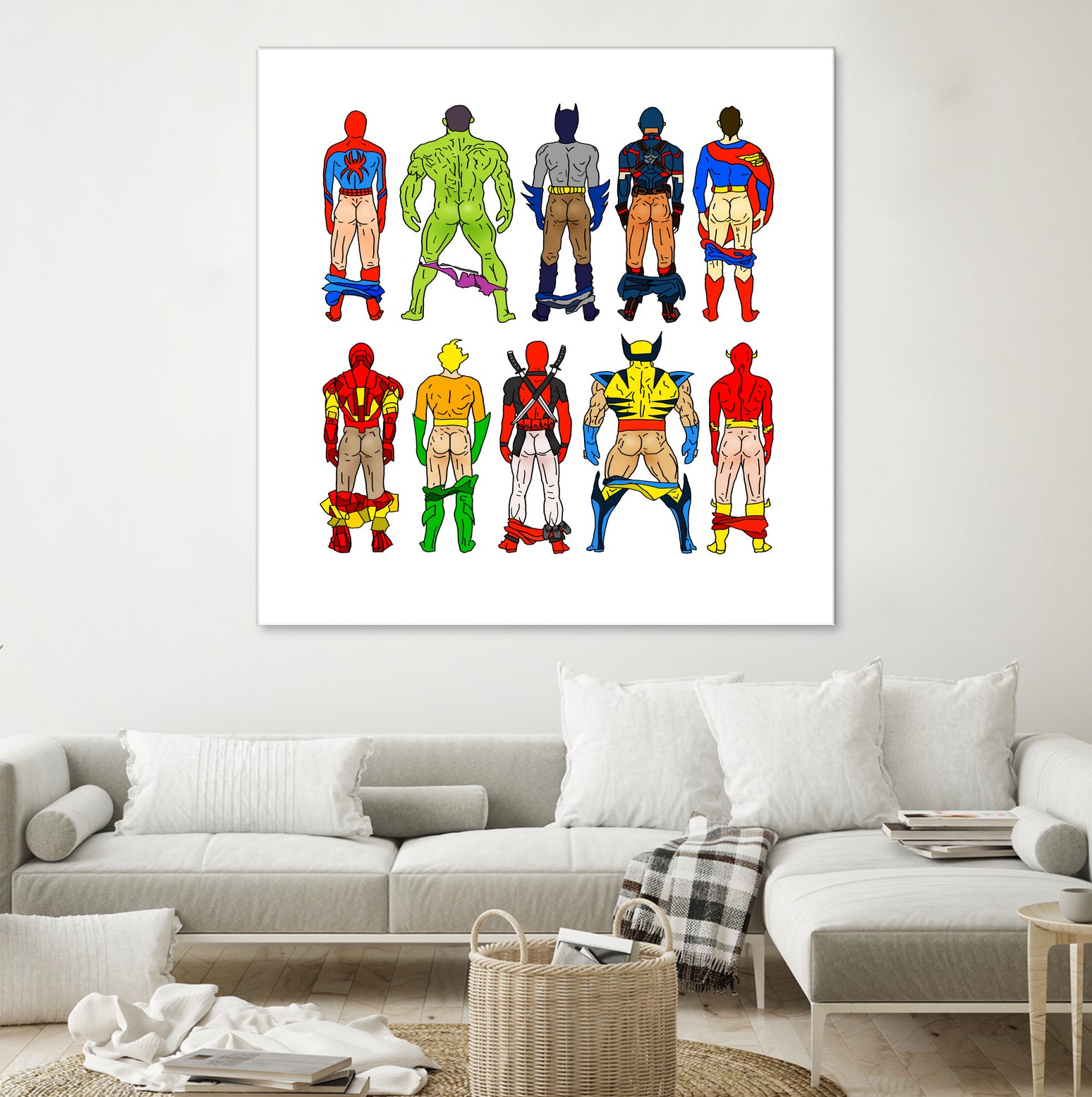 Super Hero Butts by Winston Chiu on GIANT ART - white digital drawing