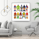 Super Hero Butts by Winston Chiu on GIANT ART - white digital drawing