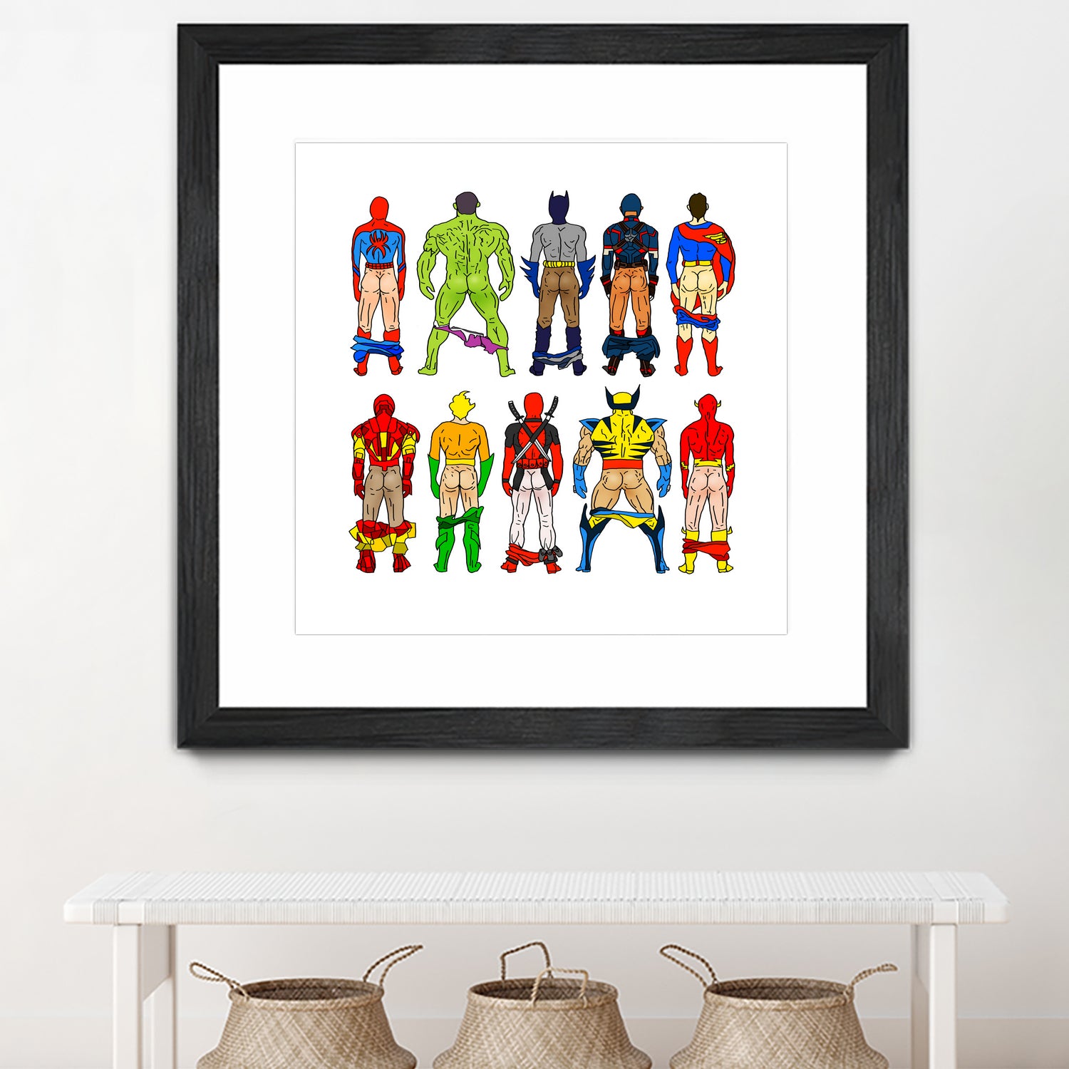 Super Hero Butts by Winston Chiu on GIANT ART - white digital drawing