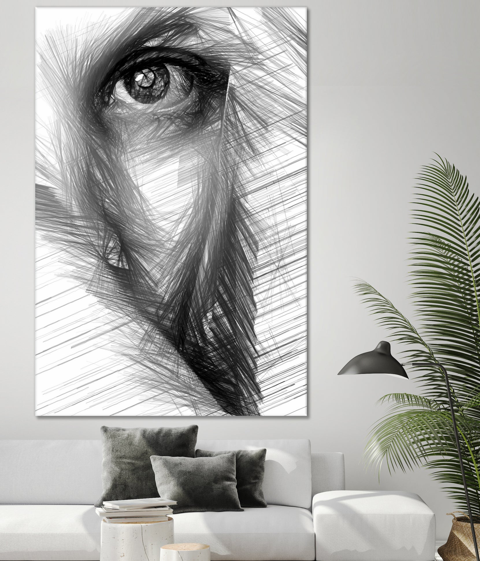 Female Sketch in Black and White 215 by Rafael Salazar on GIANT ART - gray digital drawing