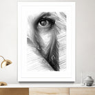 Female Sketch in Black and White 215 by Rafael Salazar on GIANT ART - gray digital drawing