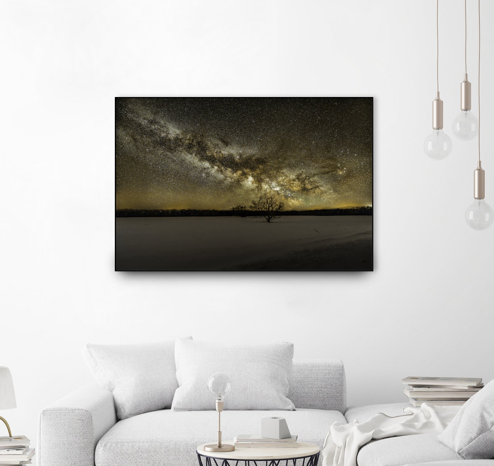 MIlky way rising by Lorenzo Bustillo on GIANT ART - gray photo illustration