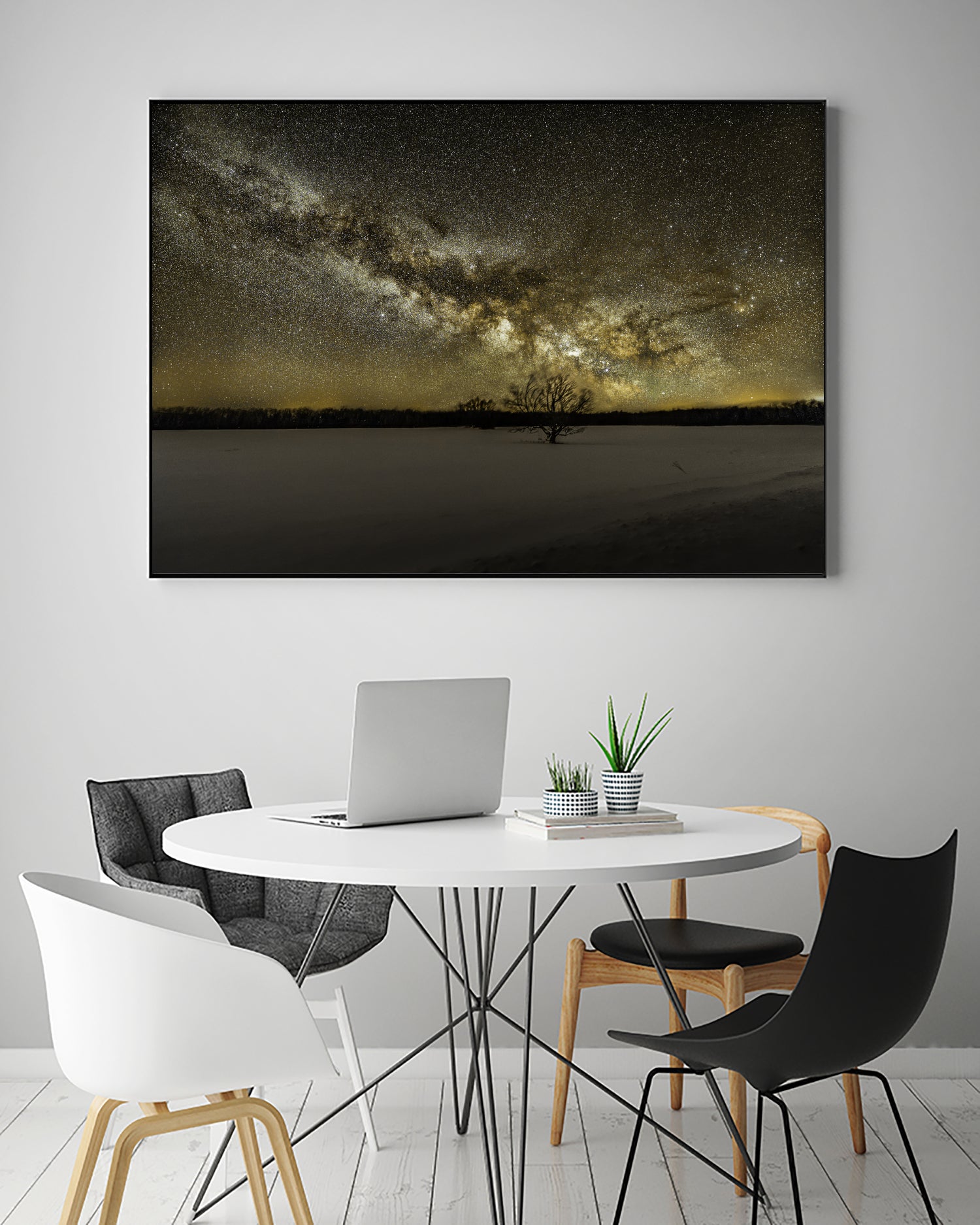 MIlky way rising by Lorenzo Bustillo on GIANT ART - gray photo illustration