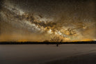 MIlky way rising by Lorenzo Bustillo on GIANT ART - gray photo illustration