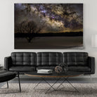 Milky way and Lone Tree by Lorenzo Bustillo on GIANT ART - gray photo illustration