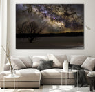 Milky way and Lone Tree by Lorenzo Bustillo on GIANT ART - gray photo illustration