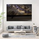 Milky way and Lone Tree by Lorenzo Bustillo on GIANT ART - gray photo illustration