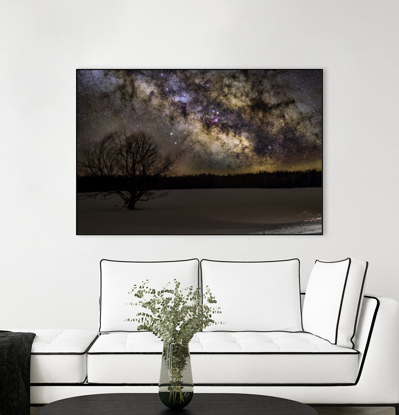 Milky way and Lone Tree by Lorenzo Bustillo on GIANT ART - gray photo illustration