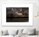 Milky way and Lone Tree by Lorenzo Bustillo on GIANT ART - gray photo illustration