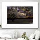 Milky way and Lone Tree by Lorenzo Bustillo on GIANT ART - gray photo illustration