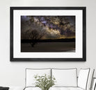 Milky way and Lone Tree by Lorenzo Bustillo on GIANT ART - gray photo illustration