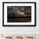 Milky way and Lone Tree by Lorenzo Bustillo on GIANT ART - gray photo illustration