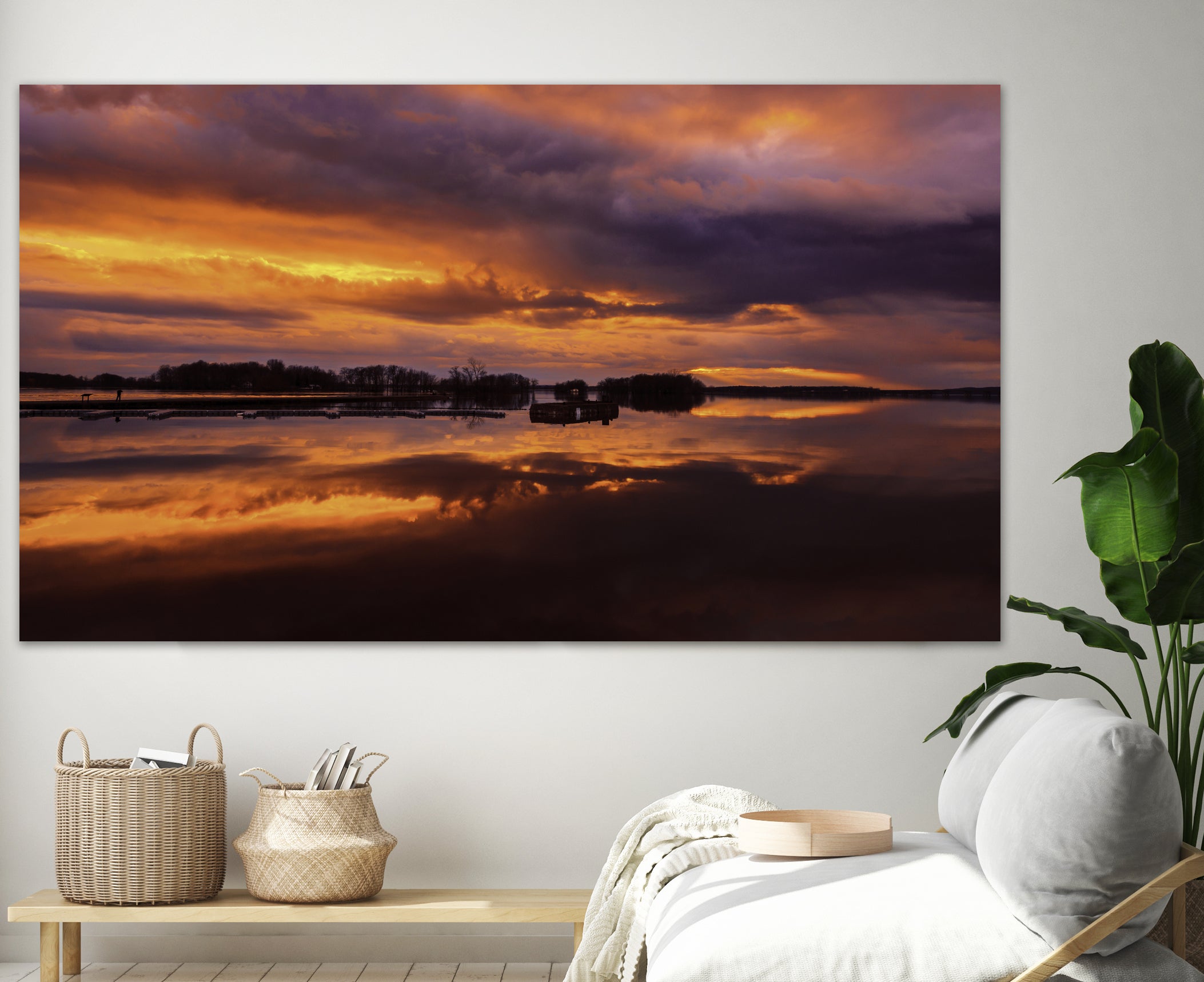 Sainte-Anne-de-Bellevue, Sunset by Lorenzo Bustillo on GIANT ART - gray photo illustration