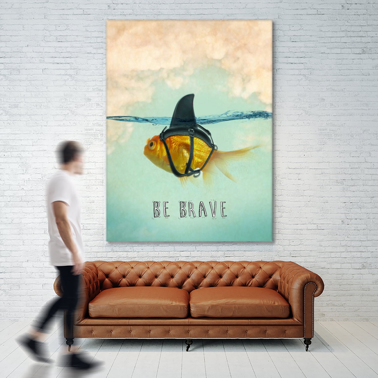 BE BRAVE by Vin Zzep on GIANT ART - white digital painting